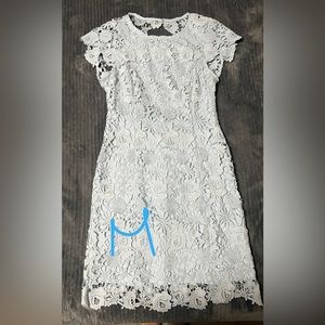 Float lace open back dress